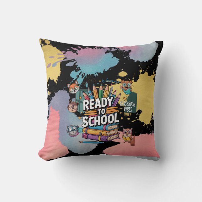 Cojín Decorativo De vuelta a la escuela (Anverso)