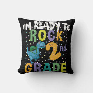 Cojín Decorativo De vuelta a la escuela Estoy listo para rockear 2d