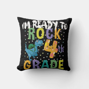 Cojín Decorativo De vuelta a la escuela Estoy listo para rockear 4t