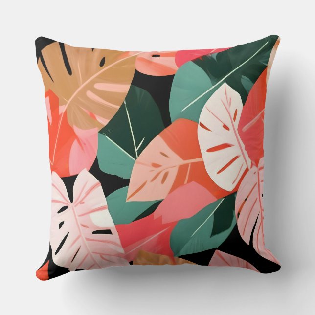 Cojín Decorativo De vuelta a la isla tropical (Reverso )