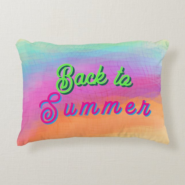 Cojín Decorativo De vuelta al verano (Anverso)