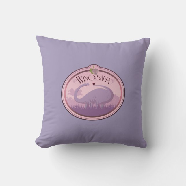 Cojín decorativo de Winosaur personalizado (Anverso)