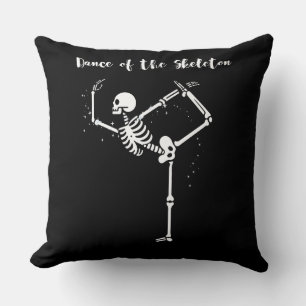 Cojín decorativo de yoga de danza negra y blanco