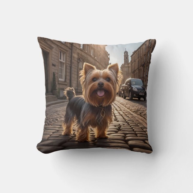 Cojín decorativo de Yorkshire Terrier Elegant (Anverso)