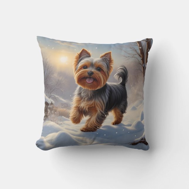Cojín decorativo de Yorkshire Terrier Elegant (Anverso)