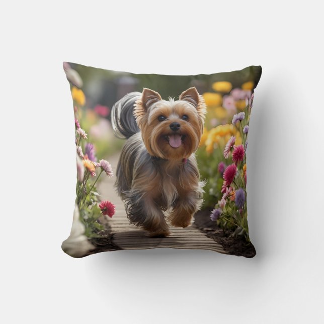 Cojín decorativo de Yorkshire Terrier Elegant (Anverso)