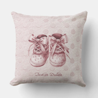 Cojín decorativo de zapatos para bebé rosa