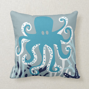 Cojín Decorativo Debajo del mar - pulpo