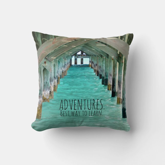 Cojín Decorativo Debajo del muelle de Bahamas (Anverso)