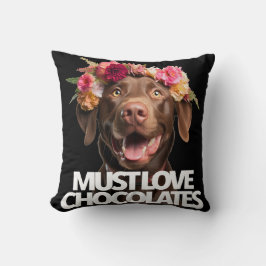 Cojín Decorativo Debe amar los chocolates labs marrones labrador re