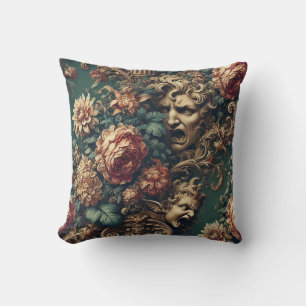 Cojín Decorativo Decadencia Desquiciada - Floral Victoriano Gótico