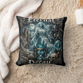 Cojín Decorativo Decadencia Eterna Reloj de Arena Fantasía Oscura G