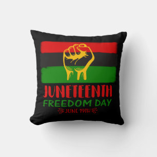 Cojín Decorativo Decimosegundo Día de la Libertad Historia Negra