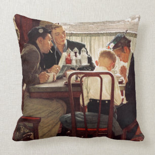 Cojín Decorativo Decir tolerancia de Norman Rockwell