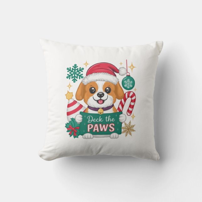 Cojín Decorativo Deck The Paws (Anverso)