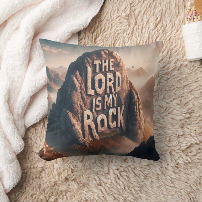Cojín Decorativo Declaración divina: El Señor es mi piedra (Manta)