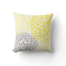 Decoración amarilla gris dahlia