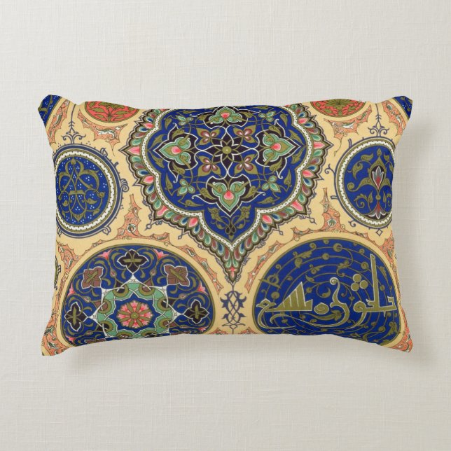 Cojín Decorativo Decoración árabe, placa XXVII de 'O policromo (Anverso)