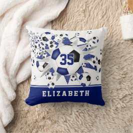 Cojín Decorativo decoración azul de habitación negra chicas estrell