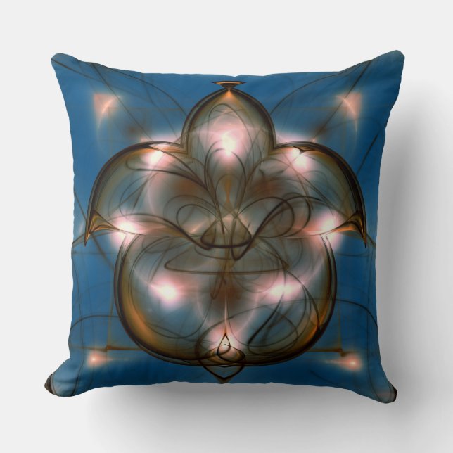 Cojín Decorativo decoración azul visionaria (Anverso)