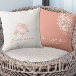 Cojín Decorativo Decoración Boda de Peonies Elegantes