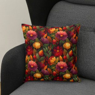Cojín Decorativo Decoración Botánica Floral de Otoño - Diseño de Ot