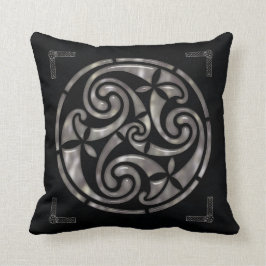 Cojín Decorativo DECORACIÓN Celta en negro y plateado