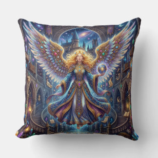 Cojín Decorativo Decoración de academia de fantasía mística angelic