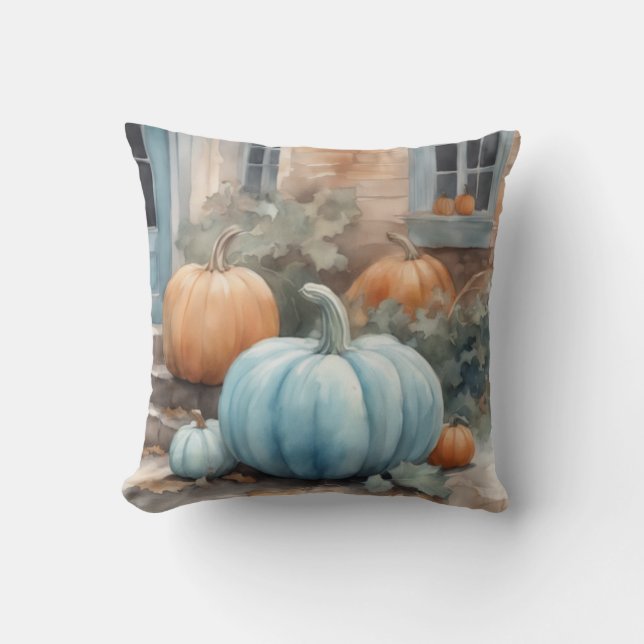 Cojín Decorativo Decoración de calabaza acuática en el país (Anverso)