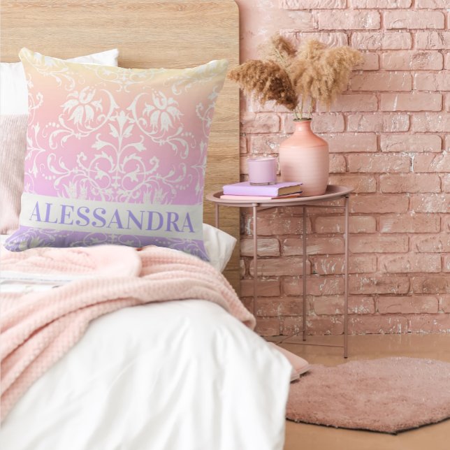 Cojín Decorativo Decoración de Chicas de Damasco con arco iris (Subido por el creador)