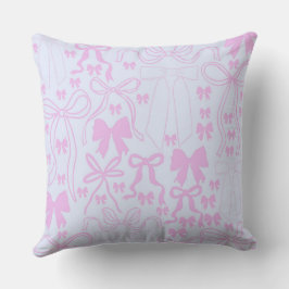 Cojín Decorativo Decoración de dormitorio de chicas con lazo rosa C