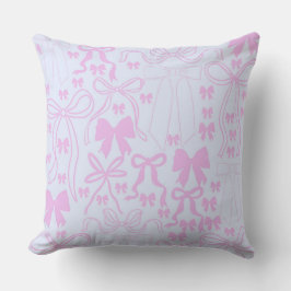 Cojín Decorativo Decoración de dormitorio de niña con lazo rosa Coq