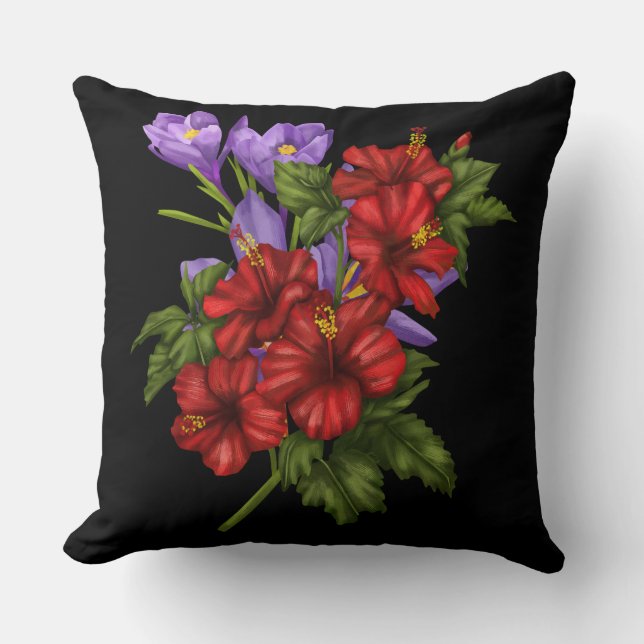 Cojín Decorativo decoración de flores (Anverso)