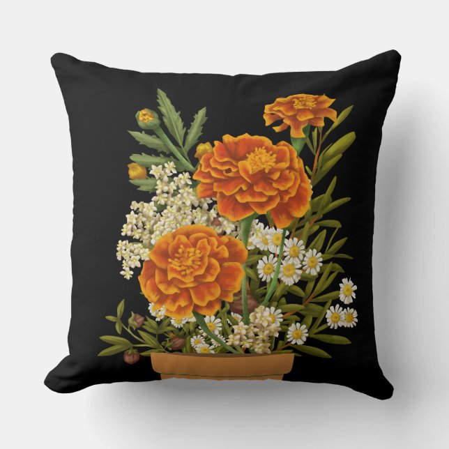 Cojín Decorativo decoración de flores (Anverso)