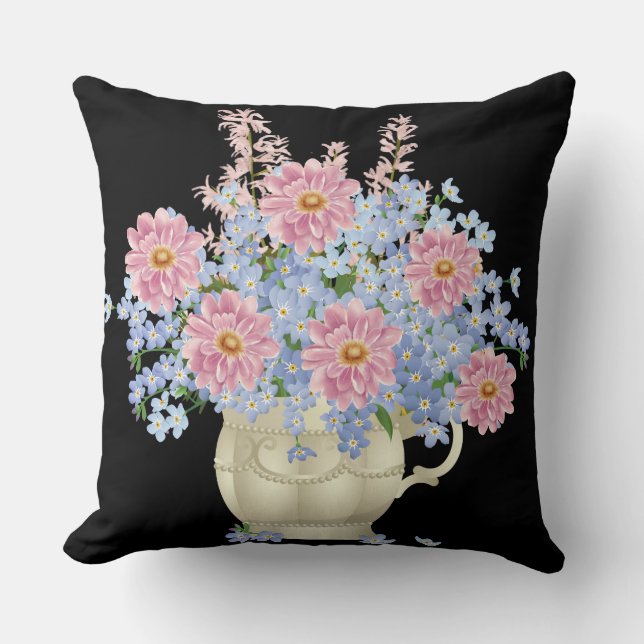 Cojín Decorativo decoración de flores (Anverso)