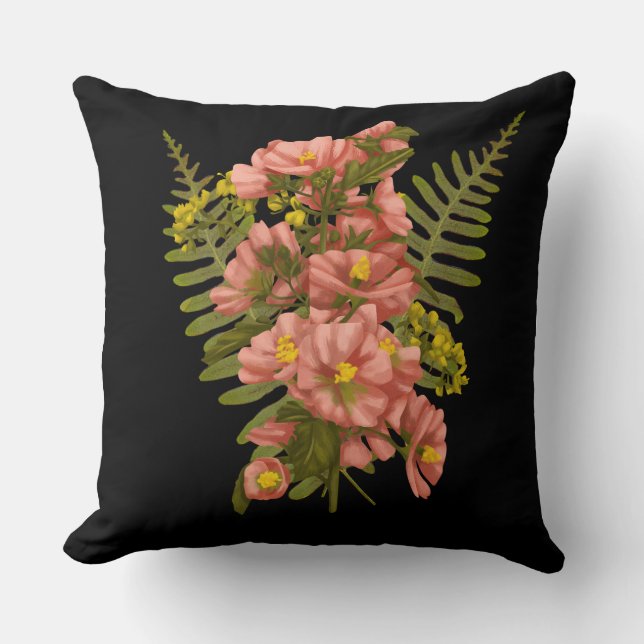 Cojín Decorativo decoración de flores (Anverso)