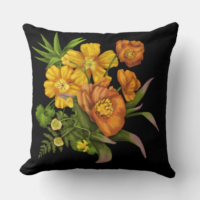 Cojín Decorativo decoración de flores (Anverso)