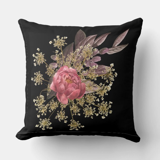 Cojín Decorativo decoración de flores (Anverso)