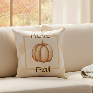Cojín Decorativo Decoración de granja rústica de calabaza de otoño