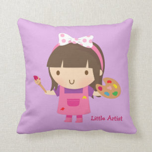 Cojín Decorativo Decoración de habitación para niñas artista pintor