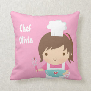 Cojín Decorativo Decoración de habitación para niñas Chef Panadero 