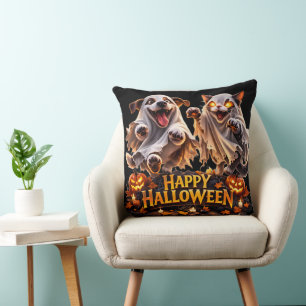 Cojín Decorativo Decoración de Halloween feliz para mejores amigos
