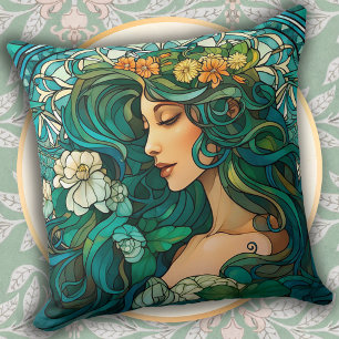 Cojín Decorativo Decoración de Hogar de Estilo Art Nouveau de Lujo