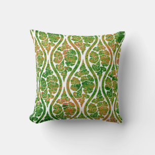 Cojín Decorativo Decoración de hogar elegante damasco verde abstrac