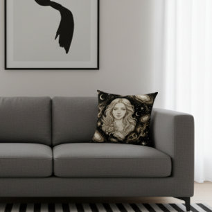 Cojín Decorativo Decoración de Hogar Galaxia Virgo Zodíaco Celeste