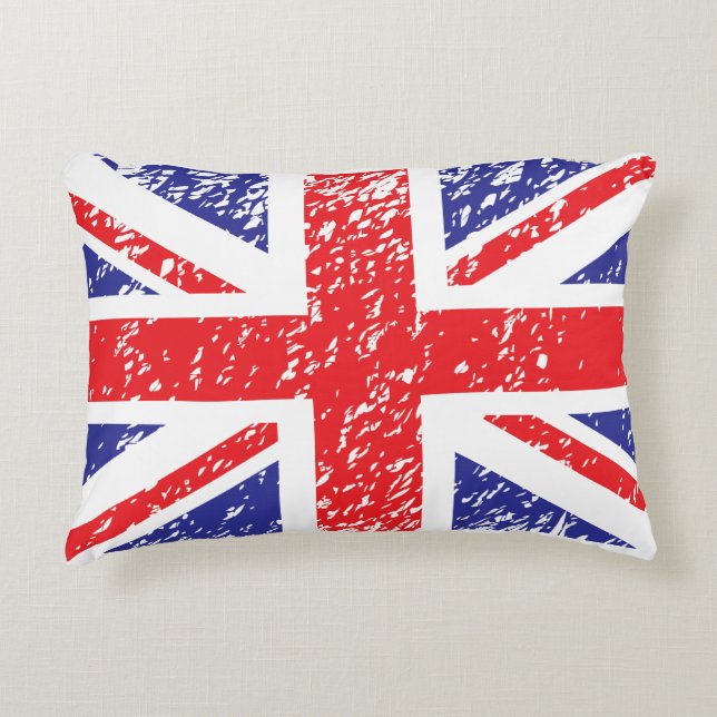 Cojín Decorativo Decoración de invierno de Snow Union Jack Pillow (Anverso)