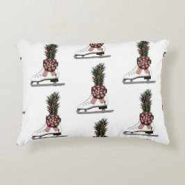 Cojín Decorativo Decoración de los Navidades de patinaje sobre hiel