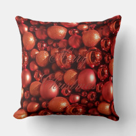 Cojín Decorativo Decoración de los navidades en tonos rojos