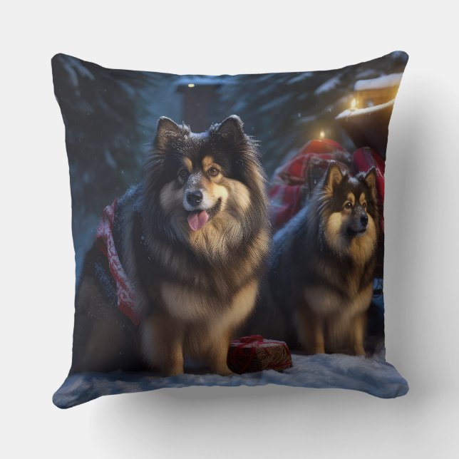 Cojín Decorativo Decoración de los Navidades finlandeses Lapphund S (Reverso )