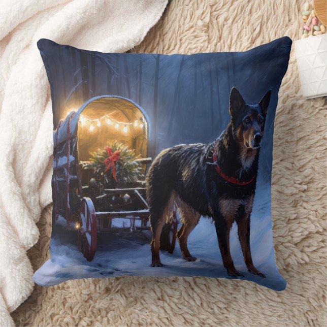 Cojín Decorativo Decoración de los Navidades Kelpie Snowy Sleigh de (Manta)